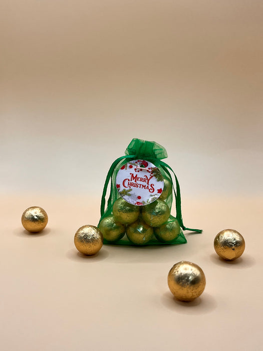 Christmas Organza Bag Chocolate Balls Classic Theme