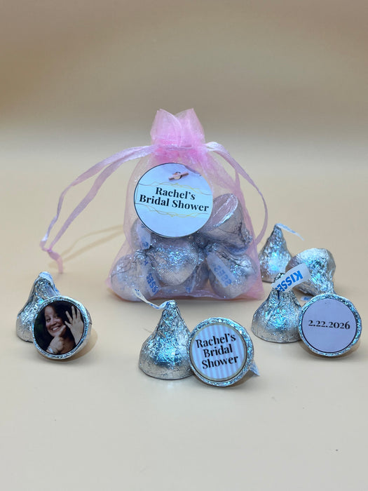 Bridal Shower Organza Bag Hershey kisses Pink Theme