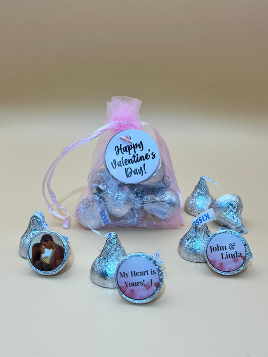 Valentine's Day Organza Bag Hershey Kisses Pink Theme