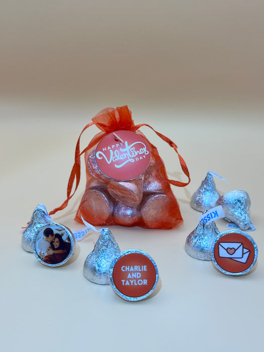 Valentine's Day Organza Bag Hershey Kisses Red Theme