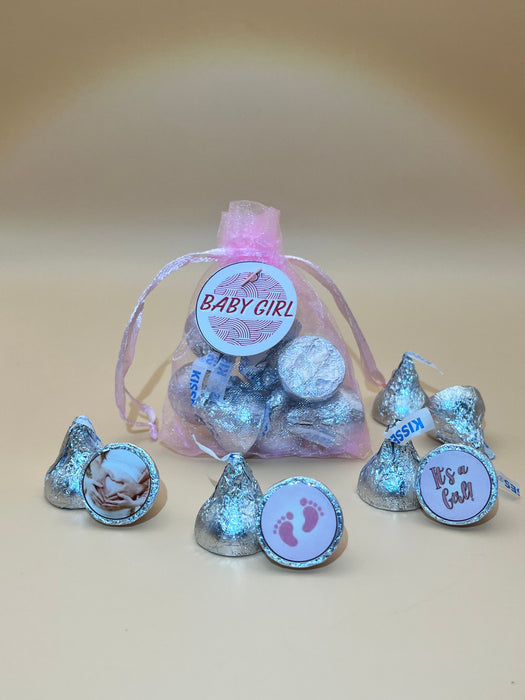 Gender Reveal Organza Bag Hershey Kisses Girl