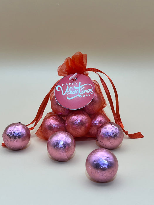 Valentine's Day Organza Bag Chocolate Balls Red Theme