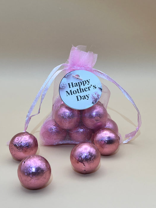 Mother's Day Organza Bag Chocolate Balls Floral Theme