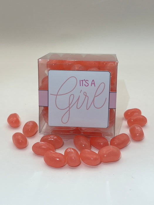 Gender Reveal Cube Jelly Beans Baby Girl