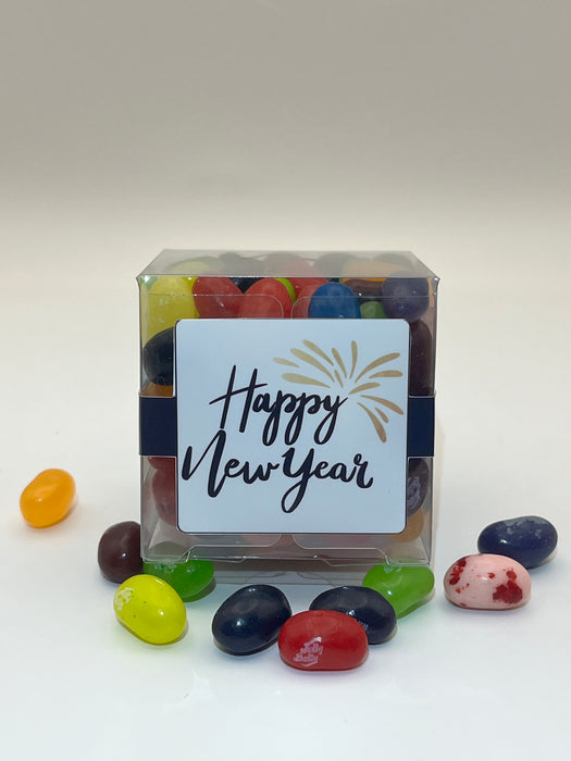 New Years Cube Jelly Beans Fireworks Theme