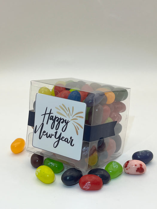 New Years Cube Jelly Beans Fireworks Theme